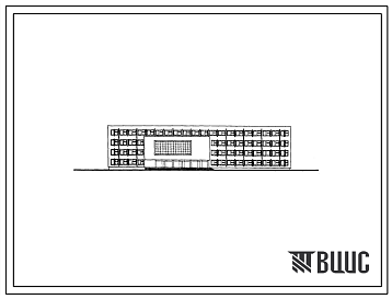 Фасады Типовой проект 232-2-73с.85 Универсальное здание учебного корпуса профтехучилища на 720 учащихся. В конструкциях ИИС-04. Для сельского строительства