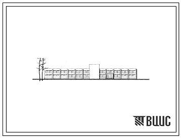 Фасады Типовой проект 234-2-35 Универсальный общественно-бытовой корпус техникумов и профтехучилищ на 720 учащихся со стенами из кирпича, для строительства в 1В климатическом подрайоне, 2 и 3 климатических районах