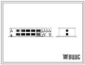 Фасады Типовой проект 234-2-8 Учебно-производственная мастерская (Тип 2) универсального техникума на 960 учащихся (приборостроительного профиля) для строительства во 2 и 3 строительно-климатических зонах.