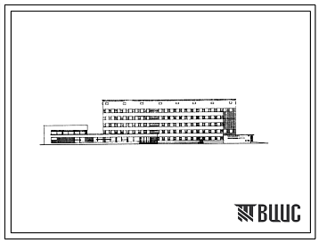 Фасады Типовой проект 234-3-6 Морфологический корпус медицинского института на 2400 студентов (проектное задание), для строительства во 2 и 3 строительно-климатических зонах.