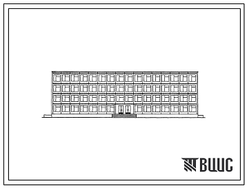 Фасады Типовой проект 234-2-23/76 Универсальный учебный корпус для техникумов и ПТУ со средней общеобразовательной подготовкой на 720 учащихся и для ПТУ без средней общеобразовательной подготовки на 960 учащихся. (Со стенами из кирпича).