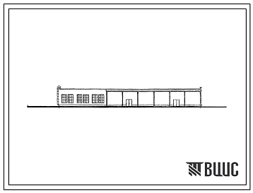 Фасады Типовой проект 703-9 Картофелехранилище с цехом фасовки, секционное наземного типа, емкостью 2400 т (хранение навалом).