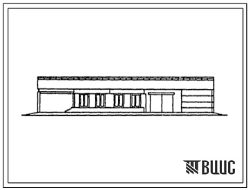 Фасады Типовой проект 709-9-89.13.87 Материально-технический склад для хозяйств с парком 50 тракторов. Для Южно-Казахстанской зоны