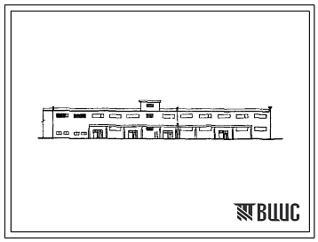 Фасады Типовой проект 4-15-133/65 Двухэтажный склад сборной железобетонной конструкции для тарных грузов (муки).