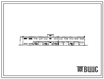 Фасады Типовой проект 4-15-133/65 Двухэтажный склад сборной железобетонной конструкции для тарных грузов (муки). Вариант с панельными стенами.