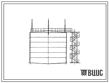 Фасады Типовой проект 701-9-9 Стальной наземный вертикальный резервуар для хранения растительных масел емкостью 700м3.