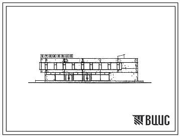 Фасады Типовой проект 272-20-62 Унифицированный блок-здание столовой на 155 мест на сырье.