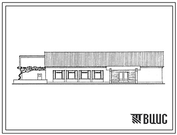 Фасады Типовой проект 274-20-161с.13.86 Столовая на 75 мест (для Грузинской ССР)