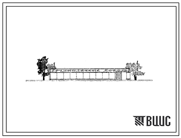 Фасады Типовой проект 274-12-8 Промтоварный магазин на 33 рабочих места с вариантами технологических планировок (одежда, мужская одежда, женская одежда, ткани, обувь, товары для детей, посудо-хозяйственный). Для строительства во II и III строительно-климатически