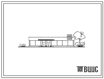 Фасады Типовой проект 272-13-18 Продовольственный магазин на 26 условных рабочих мест торговой площадью 470 м2 (тип самообслуживания) для строительства во 2 и 3 строительно-климатических зонах.