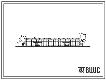 Фасады Типовой проект 271-13-5 Продовольственный магазин на 55 условных рабочих мест (в полносборных конструкциях). Для строительства вл II и III строительно-климатических зонах.
