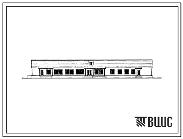 Фасады Типовой проект 2-50Б-18/68 Столовая на 40 мест с магазином на 5 рабочих мест и комбинатом обслуживания на 6 рабочих мест, для строительства во 2 строительно-климатической зоне.