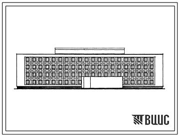 Фасады Типовой проект 264-26-2 Здание проектных организаций на 400 сотрудников (со стенами из кирпича).
