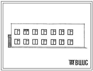 Фасады Типовой проект 509-24.86 Объединенное здание заводской станции и поста электрической централизации на 50 человек. Стены из кирпича