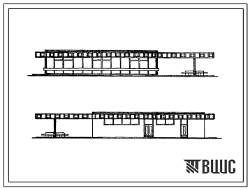 Фасады Типовой проект 507-41 Конечная станция для нескольких маршрутов одного вида городского транспорта