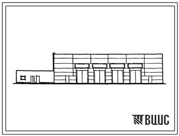 Фасады Типовой проект 501-3-24.85 Тепловозо-вагонное депо на 4 стойла для железных дорог колеи 750 мм