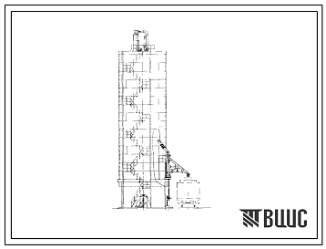 Фасады Типовой проект 501-52 Пескоснабжающие установки для локомотивов. Башенный склад сухого песка емкостью 800 м3 с наземным помещением для размещения оборудования
