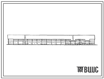 Фасады Типовой проект 501-7 Объединенные механизированные цехи ангарного типа по переработке тарно-упаковочных грузов. Тип 2. Однопролетные цехи пролетом 30 м.