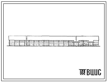 Фасады Типовой проект 501-7 Объединенные механизированные цеха ангарного типа по переработке тарно-упаковочных грузов. Пролеты 24+30+24 м.