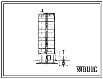 Фасады Типовой проект 501-3-19 Башенный склад сухого песка емкостью 400 м3