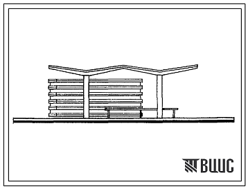 Фасады Типовой проект 503-77 Выпуск 4 Автопавильон на 20 человек, открытый (вариант Т-образная опора).