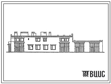 Фасады Типовой проект 503-1-53.86 Гараж на 5 автопогрузчиков и 6 электропогрузчиков. Стены из кирпича