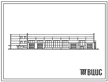Фасады Типовой проект 503-1-13 Автотранспортное предприятие на 50 грузовых автомобилей с открытой стоянкой.