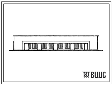 Фасады Типовой проект 503-4-9 Вспомогательный корпус станции технического обслуживания легковых автомобилей на 20 постов