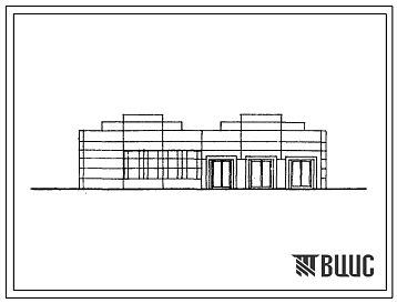 Фасады Типовой проект 503-286 Профилакторий для постового обслуживания 200 грузовых автомобилей. Расчетная наружная температура -20, -30, -40 0С. Стены из легкобетонных панелей