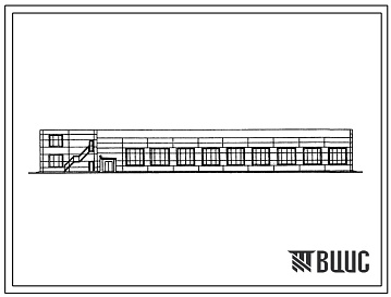 Фасады Типовой проект 503-1-17 Главный корпус автотранспортного предприятия на 300 грузовых газобаллонных автомобилей с открытой стоянкой