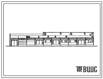 Фасады Типовой проект 503-206 Производственно-складской корпус для грузовой автостанции на 1000 т отправлений в сутки