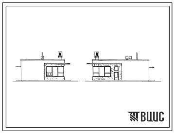 Фасады Типовой проект 503-172 Диспетчерско-контрольный пункт на конечных остановках пригородных маршрутов автобусов.