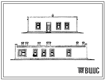 Фасады Типовой проект 506-116 Служебно-бытовое здание на восемь человек для вертодрома сельхозавиации