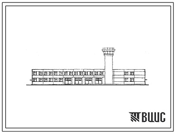 Фасады Типовой проект 506-107 Здание аварийно-спасательных служб для аэропортов III класса.
