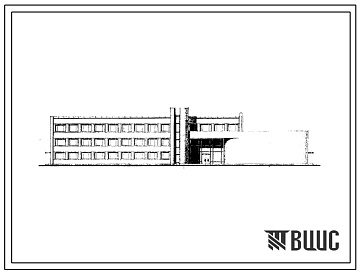 Фасады Типовой проект 506-100 Здание управления аэропорта со столовой на 100 посадочных мест.