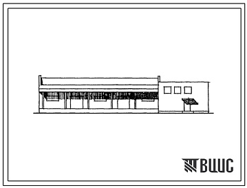 Фасады Типовой проект 506-37 Здание грузовых перевозок емкостью 60 тонн с холодильными камерами.