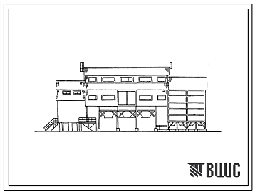 Фасады Типовой проект 812-1-69.86 Цех обработки зерна производительностью 50 т/ч на базе ЗАВ-50