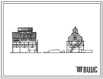 Фасады Типовой проект 812-22 Зерноочистительный цех производительностью 40 т/час с применением зерноочистительного агрегата ЗАВ-40.