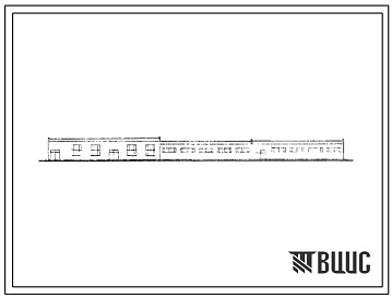 Фасады Типовой проект 812-20 Сушильно-семеочистительный пункт на 500 т семян льна. (Вариант с несущими кирпичными стенами. Блок служебно-бытовых помещений).