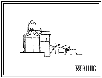 Фасады Типовой проект 812-1-11 Блок основных производственных отделений на 2 линии. Пункт обработки и хранения семенного зерна мощностью 5000 т на 2 линии (для сухой зоны)
