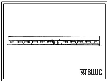 Фасады Типовой проект 802-2-28.12.87 Свинарник для холостых и супоросных маток, хряков-производителей на 276 мест