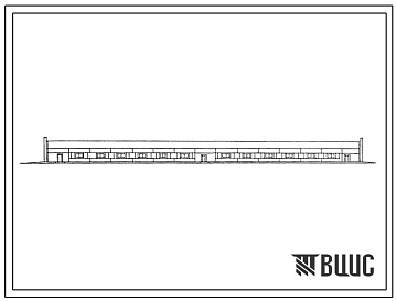 Фасады Типовой проект 802-5-80с.13.88 Свинарник-откормочник на 1000 мест (стоечно-балочный вариант). Для строительства в Узбекской ССР.