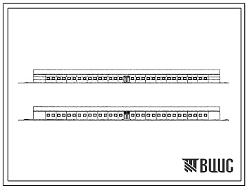 Фасады Типовой проект 802-5-41.85 Свинарник-откормочник на 1200 мес. (Полносборное здание с рамным каркасом)