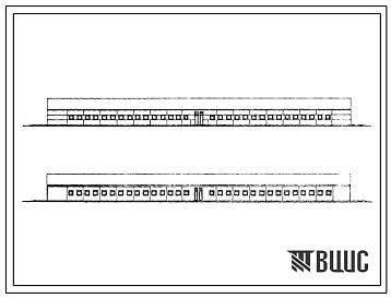 Фасады Типовой проект 802-5-40.85 Свинарник-откормочник на 1200 мест. (Полносборное здание со стоечно-балочным каркасом)