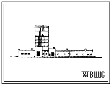 Фасады Типовой проект 802-90 Кормоприготовительный цех производительностью 20 т в час со складом комбикормов на 500 т и хранилищем корнеклубнеплодов на 2000 т для свинооткормочных ферм на 8-12 тыс. голов.
