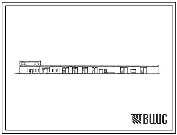 Фасады Типовой проект 810-3-4.86 Блок вспомогательных служб тепличного комбината площадью 18 га теплиц (с кирпичными стенами)