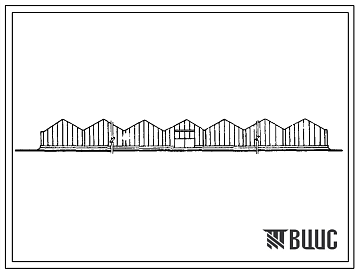 Фасады Типовой проект 810-99 Блок зимних почвенных теплиц площадью 6 га с пролетом звена 6,4 м с конструкциями из специальных облегченных профилей