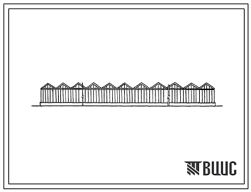 Фасады Типовой проект 810-52 Теплица зимняя блочная почвенная площадью 3 га с рассадным отделением.