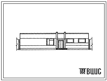 Фасады Типовой проект 810-1-7.83 Многопролетная почвенная теплица площадью 0,5 га для подсобных хозяйств промышленных предприятий.