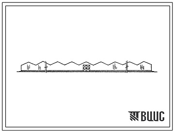 Фасады Типовой проект 810-1-6.83 Блок зимних почвенных теплиц площадью 6 га (под одной кровлей) для районов с температурой наружного воздуха -40С.